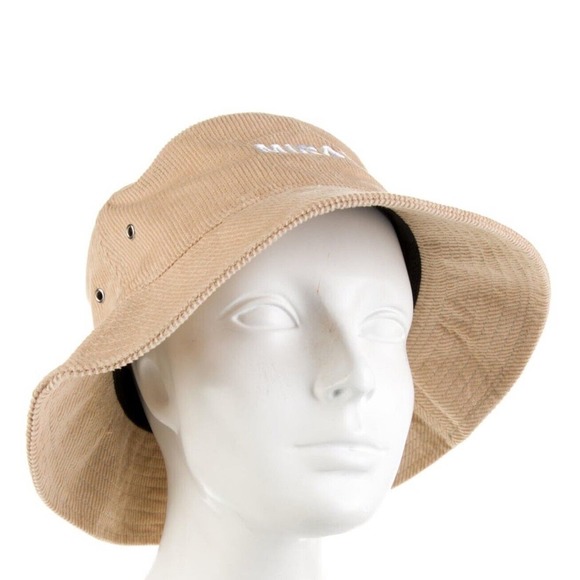NAHMIAS Sand Corduroy Miracle Bucket Hat Size One Size Spellout Beige/Cream - Picture 1 of 6